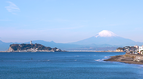 富士山が見事で日本人の心を掴む江の島
