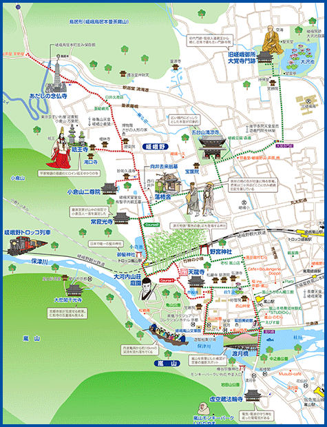 嵯峨野・嵐山の地図
