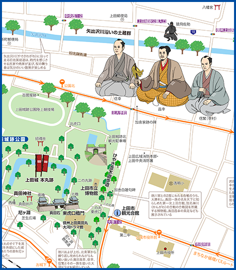 上田城跡の地図