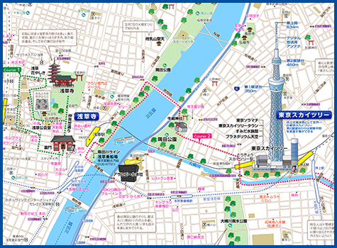 浅草・東京スカイツリーの地図